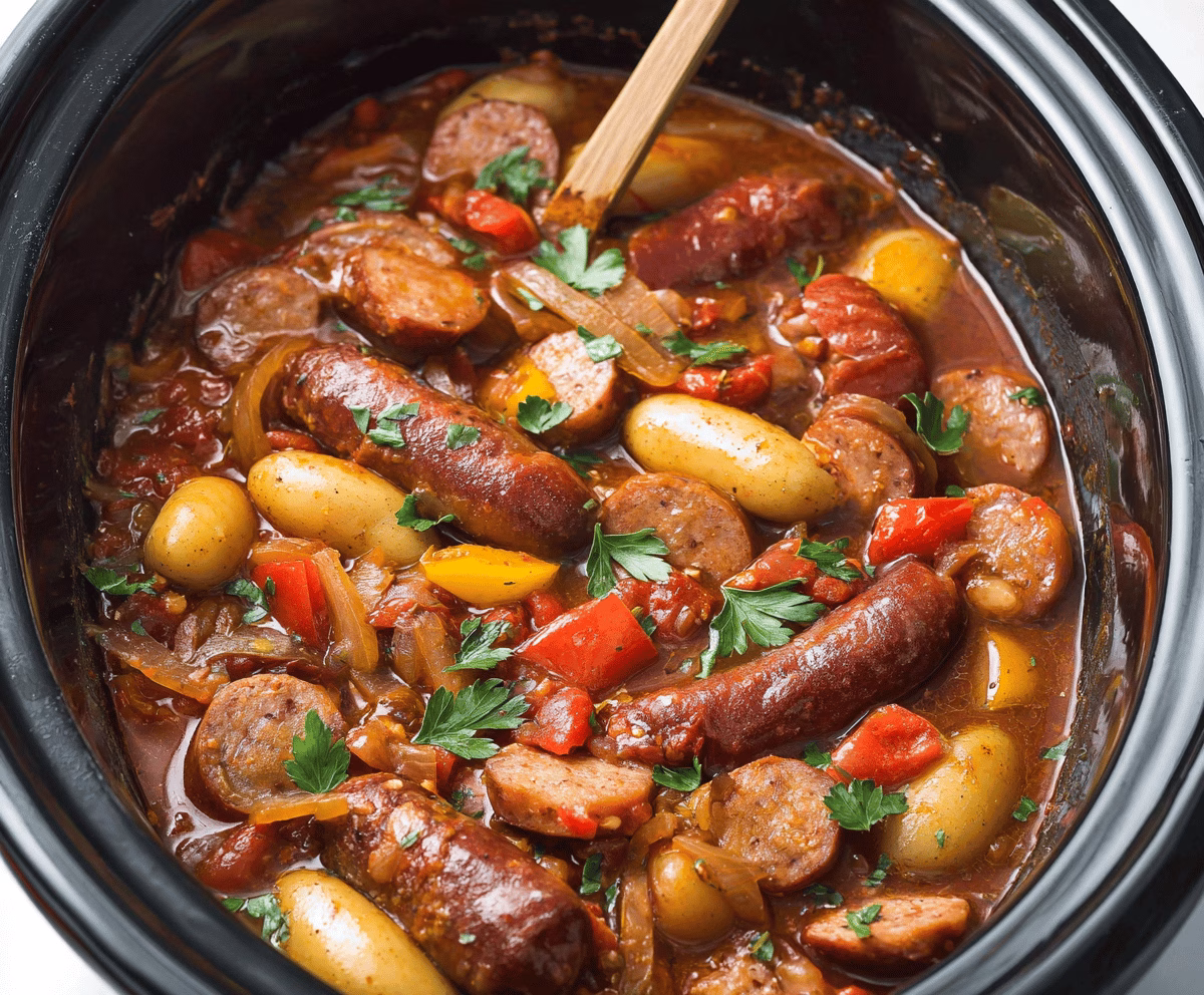 Easy Crockpot Sausage Casserole Recipe