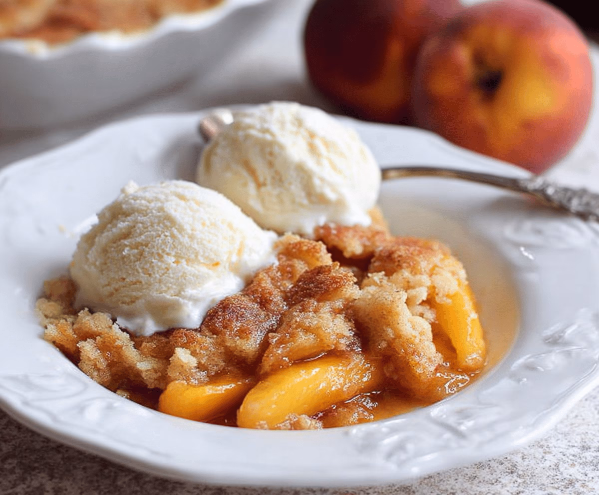 Easy Fresh Southern Peach Cobbler Recipe