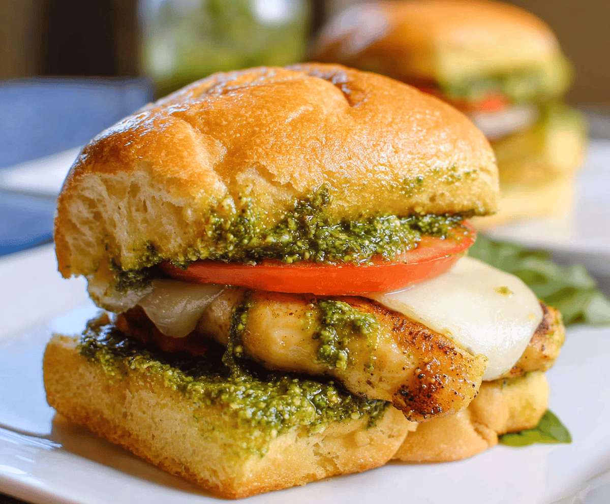 Easy Toasted Pesto Chicken Sandwich Recipe